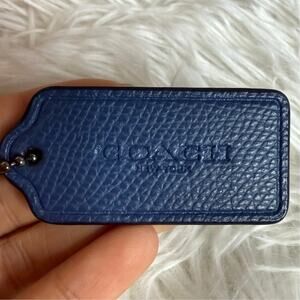 2" COACH Blue Fob Bag Charm Hang tag Hangtag